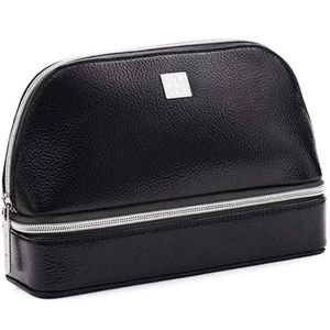 Caboodles Zippered Jewelry Bag Case in Black Patent
